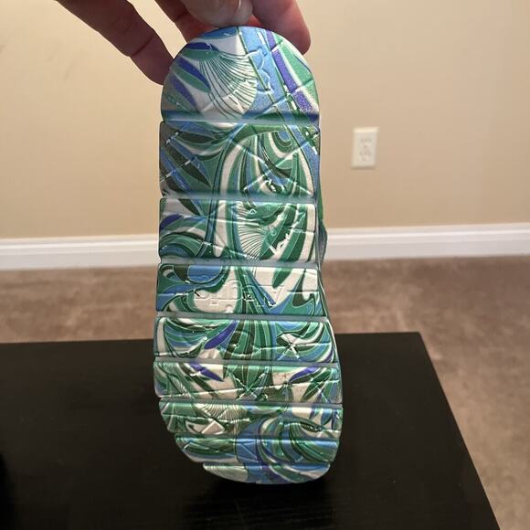 ALEGRIA BY PG LITE GREEN SUEDE ADUSTABLE STRAP FLAT ANA-171 SANDALS 38 / 7.5 - Picture 13 of 13